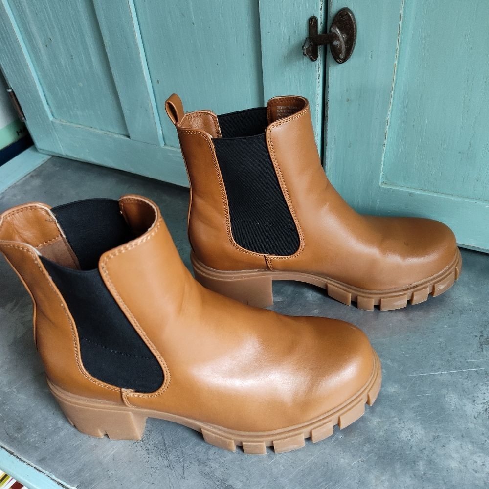 Madden Girl Tessa Platform Tan Boot Womens 8.5M